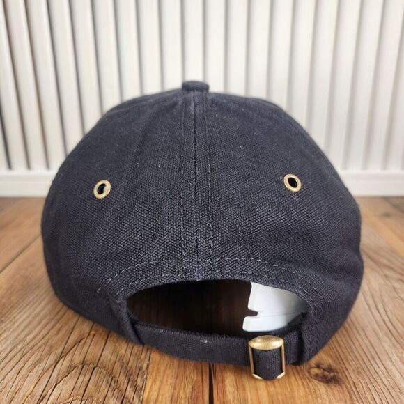 Mack Trucks Bulldog Hat Cap Strap Back Black Big Rig Semi Mens Logo Gold Casual - Picture 5 of 11